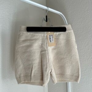 beginning boutique reagan knit shorts beige